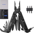 ROCKTOL Gen-R RB Multitool Pliers VG10 Blade 27-in-1 Multi-tool EDC Pocket Knife Retro Black Finish Precision Screwdriver Gut Hook for Hunting Backpacking Hiking Camping