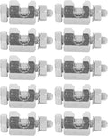 Focket 10PCS Solar Panel Photovoltaic Nut and Solar Earthing Ground Clip Cable Clamp for Bare Wire Safe On Coupling Earthing Ground Lug Cable Clamp Ground Clamp Fasteners Clip