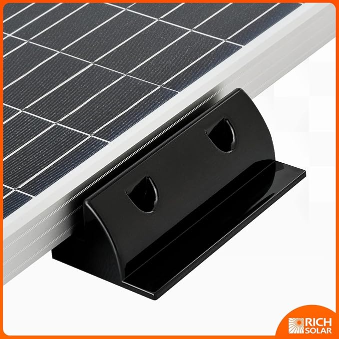 RICH SOLAR Solar Panel Roof Drill-Free Corner Bracket Mount for RV Boats Caravans Marine Motorhomes - Set of 6(Corner Bracket)