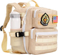 9L Mini Tactical Backpack for Men WomenSmall Military Tactical Backpack for SportGymHikingTravelCamping (Beige)