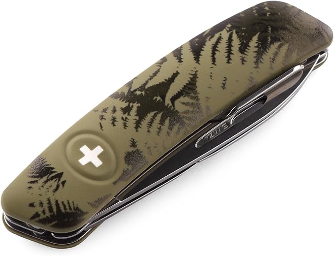 Swiza KNI.0040.2050 C04 Button Lock Green Camo