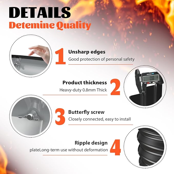 YSEJOMP 48 Inch Round Galvanized Fire Pit Ring/Fire Ring - Foldable and Perfect for Outdoor Gatherings and Campfires in The Yard/Garden/Park/Beach (Black+Gray 4 FT Diameter+1 FT Tall)