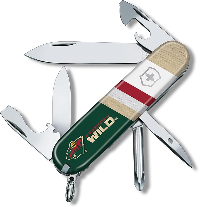 Victorinox Tinker Swiss Army Knife – Compact 12 Function Swiss Made Pocket Knife with Large Blade Small Blade and Bottle Opener – Minnesota Wild