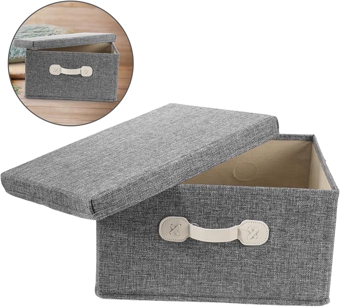 BESTOYARD Cloth Storage Bin Wear-resistant Clothing Organizer Lid for Bedroom Multi-functional Use for Clothes Toys and Books Stylish Storage for Home