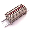Dinkle Solar Combiner DK6N 10 Gang Box Connector DIN Rail Terminal Blocks 8-20 AWG 50 Amp 600 Volt Power Distribution