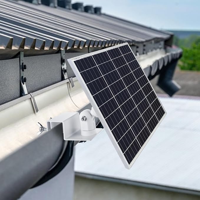 4 Pack Gutter Mount Compatible for Ring Solar Panel Universal Solar Panel Ring Gutter Mount for Arlos Arlo pro Arlo pro2 Reolink Cams and Other Solar Panel