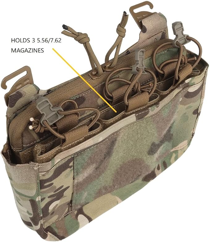 G-Hook DOPE Front Flap Double Stack Abdominal Fanny Pack Triple Magazine Insert Pouch