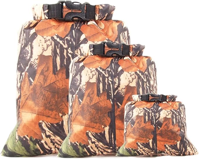 Kayak 3PCS Ultralight Drifting Boating Kayaking Swimming Waterproof Dry Bag Camping Rafting Folding Storage Bag (Color : Orange)