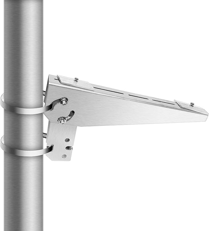 Newpowa Universal Angle Adjustable Mounting Bracket Single Arm Pole Wall and Ground Mounts Up to 35W Solar Panel