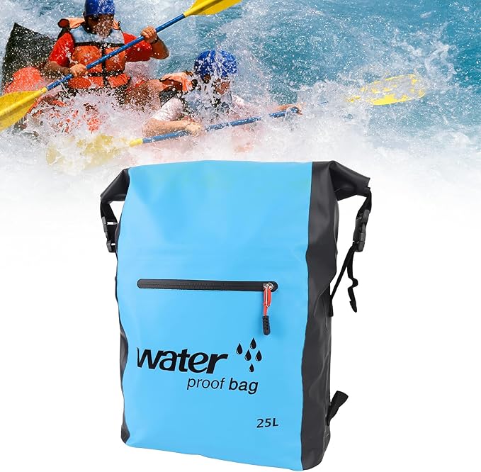 RiToEasysports Dry Bag25L Roll Top Backpack Sack Floating Drybag for Kayaking Rafting BoatingSwimming (Blue)