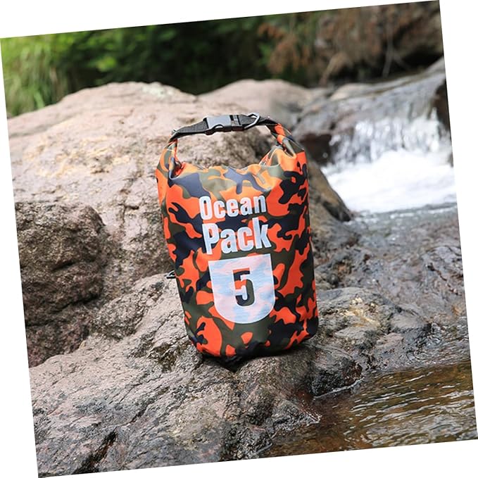 Toddmomy 3pcs Camouflage Pvc Bags for Outdoor Activities Versatile Beach Boating and Kayaking Shoulder Pack Floating Dry Bag Mixed Colors