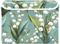 susiyo Large Foldable Storage Bin with Flip-Top Lid Lily Of The Valley Storage Box Collapsible Closet Organizer Containers Boxes Decorative Baskets with Handles for Home Bedroom Living Room Office