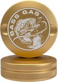 Bass Gas | Metal Container for Zyn Premium Aluminum Can &amp Rugged Pouch Holder | Extra Capacity Knurled Grip &amp Used Pouch Storage | EDC (Champagne Gold)