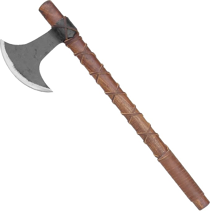 MedievalDepot Fully Functional Norse Terror Battle Axe - Overall 23 Hand Forged Carbon Steel