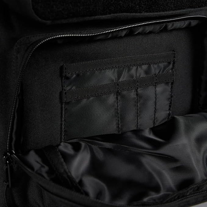 WOLFpak 15L Slim Tactical Gym Backpack - Durable 1000D Waterproof Oxford Material | Minimalist Daypack w/Laptop Pocket &amp Dual Cup Holders | Great for Travel &amp Everday Carry | (Alpha Black)