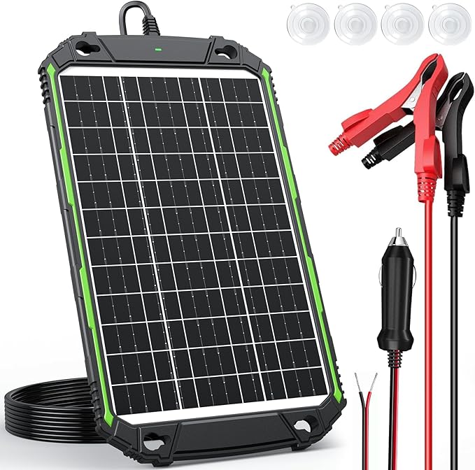 Sun Energise 15W 12V Solar Battery Charger &amp Maintainer PRO Built-in Smart MPPT Charge Controller Waterproof 12 Volt Solar Panel Trickle Charging Kits for Car Auto Boat RV Marine Trailer Camper