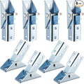 8 Pcs Adjustable Brace Fitting Fit for 1/2 Bolt in 1-5/8 Strut Channel Solar Panel Bracket Base 8 Hole Wing 180 Degree Turn Joint Connector Bracket for Mounting and Supporting Solar Panel