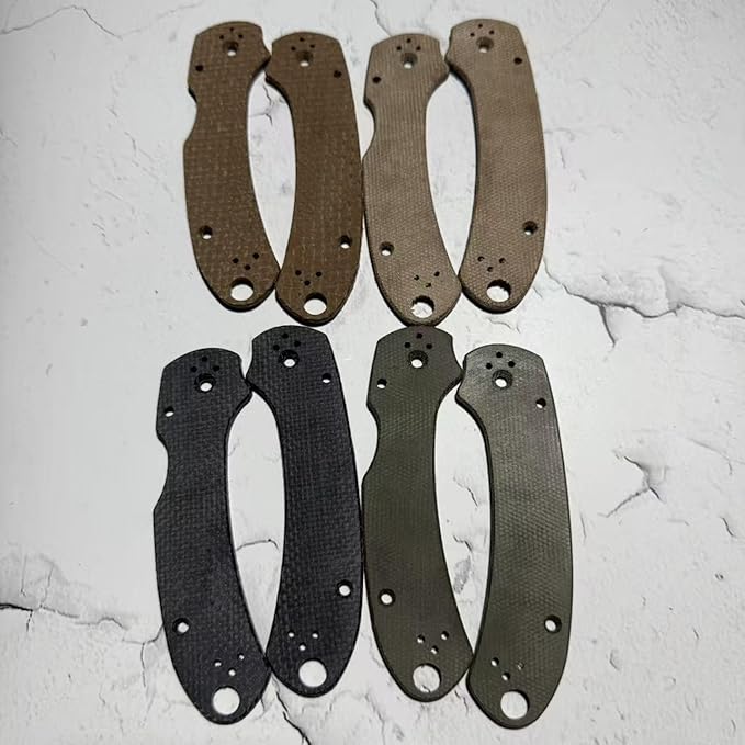 1 Pair CNC Micarta Linen Scales Handle Replacement Fits for C223 Para3