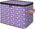 Custom Storage Bins with Zipper Lid Personalized Love Fabric Lidded Storage Baskets Boxes Foldable Cubes Clothes Organizer Container