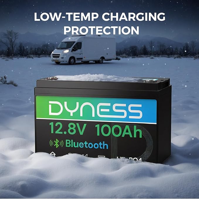 12V 100Ah Bluetooth LiFePO4 Battery Deep Cycle Group 31 Lithium RV Batteries Built-in 100A BMS with Low-Temp Protection 12.8 Volt Lithium Battery for Rv Camping Home Solar System Off-Grid