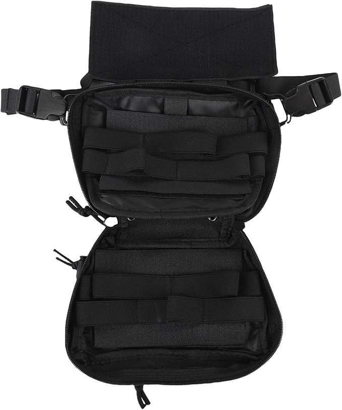 Oxford Cloth Drop Pouch Sub Abdominal Utility Carrying Kit Bag Adjustable Waist Strap - Durable Material Multi Layer Storage Ideal for Outdoor Activities and Chest Rig Use