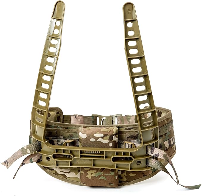 MT Military MOLLE II Medium Rucksack Frame with Waist Belt – Durable Tan ABS Frame for Army Medium Ruck Enhanced Load-Bearing Comfort