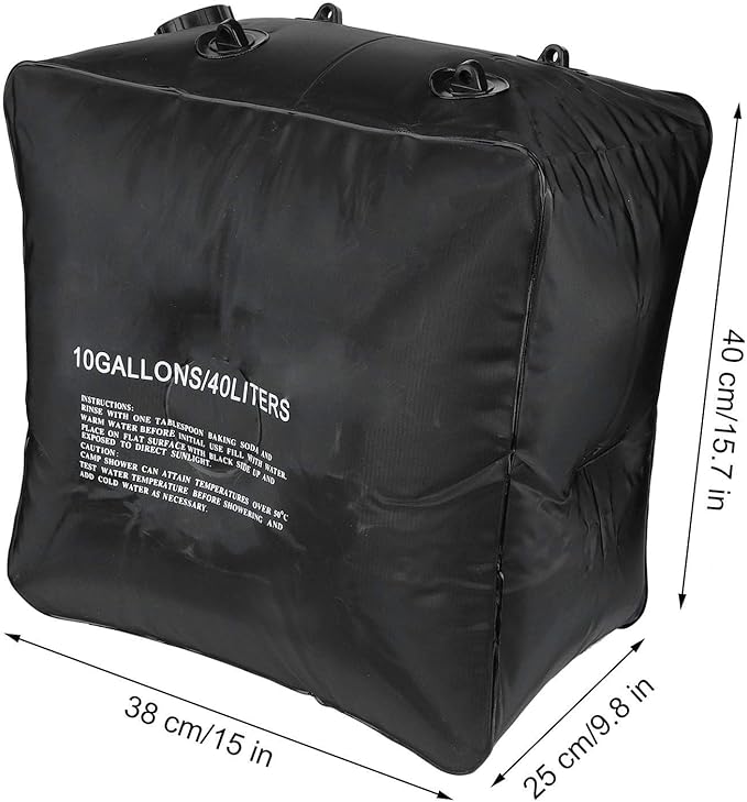 Solar Shower Bag Waterproof Portable Camping Shower Water Bag Solar Camping Showers with Showers Head for Hiking Campings Traveling Outdoor Use