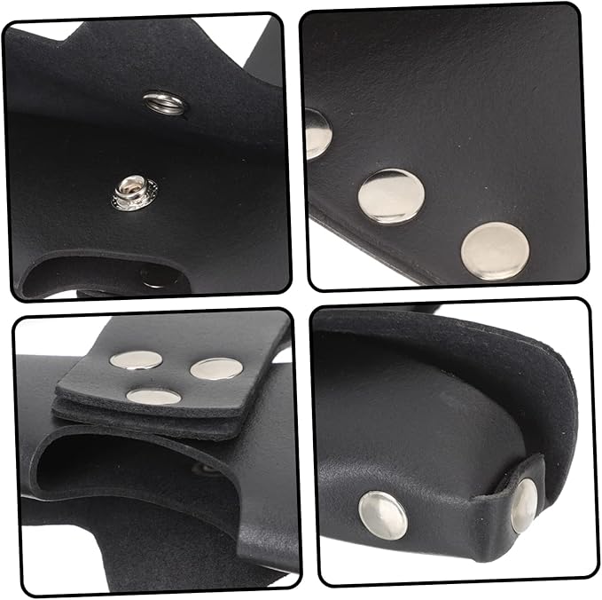 Kisangel 3pcs Leather Protective Cover for Hatchet Sleeve Sheath Handmade for Outdoor Enthusiasts