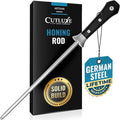 Cutluxe Honing Rod Professional Knife Sharpener Rod – 10 Honing Steel – Ergonomic Handle Design Grilling Gifts for Men – Artisan Series