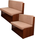 KRFOONN RV Dinette Cushion Covers Stretch Camper Cushions Cover Replacement Couch Cushion Slipcovers Washable Loveseat Slipcovers for Travel Trailer Couch (2 Backrest Cover &amp 2 Bench Cover Brown)