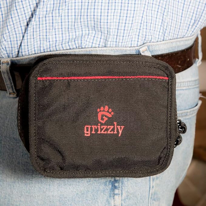 Grizzly RIMFIRE- Folding Knife Protective Gear Bag. Tough Sturdy Heavy Duty Stitching. Heavy use for Years. Carries 6 Folding Knives. Two Heavy Straps for Waist Belt Backpack Gear B