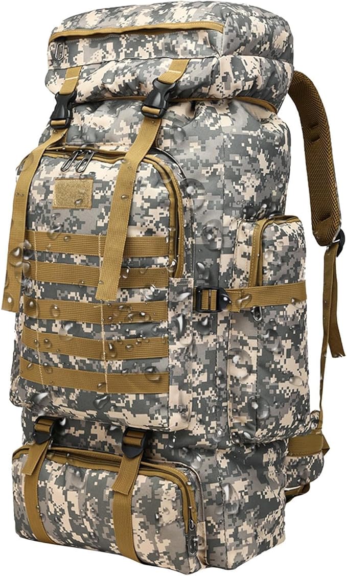 Assault Pack Rucksack – Heavy Duty Bag 600D Oxford Fabric Abrasion Tear Resistant Construction Spacious Organized Storage | Perfect for Outdoor Adventure Travel Mountaineering Field Survival