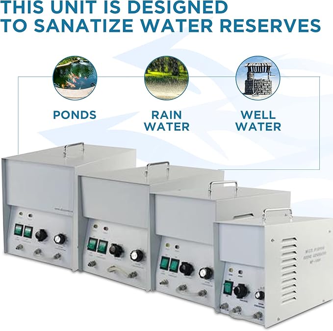 MP 8000 Ozone Generator Suitable for Ponds Wells up to 8000mg/hr with Optional Oxygen Hook-up Light-Weight Portable