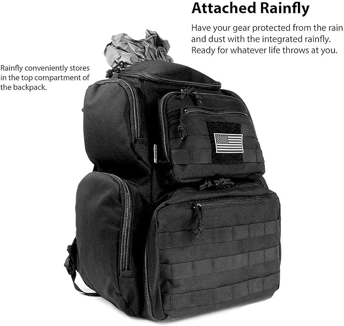 Tactical Shooting Range Backpack for Pistols HandgunsHeavy Duty Quality Gun Carrier Range Bag