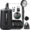 Portable Shower for Camping Essentials: 10000mAh Rechargeable Battery Powered Shower IPX8 Waterproof Camp Shower Pump 5-Speed Outdoor Shower with LED Display Camping Gifts for Men Dog Bath Hiking