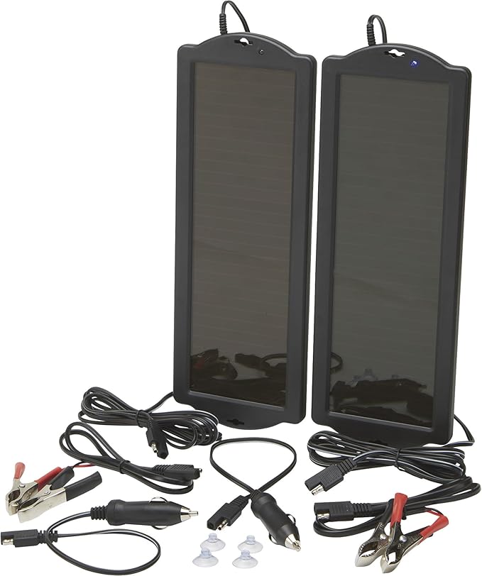 Ironton 12 Volt Amorphous Solar Panels - Twin Pack 1.5 Watts