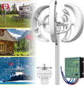 Wind Turbine Generator Kit 3000W 4000W 5000W with Controller Wind Generator for Home Use Vertical Wind Turbine Windmill Power Generator5000W-12V