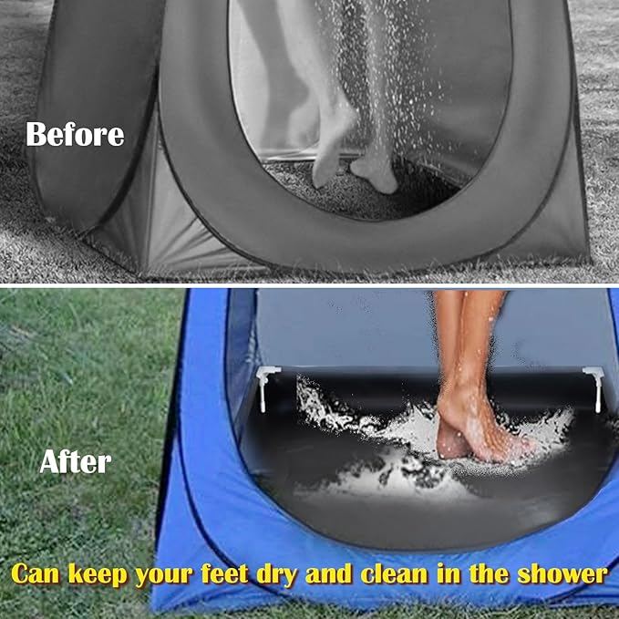 Portable Shower Pan Foldable Outdoor Shower Floor with Drain &amp Storage Bag RV Shower Pan Camping Shower Base for Outdoor Indoor Camping Beach Pet Bath