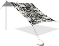 Skulls and Roses Beach Tent Sun Shelter Set UPF50+ UV Protection 10.5 x 9.19 FT Camping Shade Canopy with Sandbags Sand Anchors Carrying Bag and Others