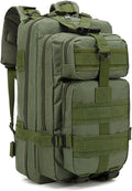 Men's 35L Hiking Backpack Oxford Cloth Outdoor Tactical Rucksack Large Capacity Camping Travel Daypack Duffel Bag (Green)