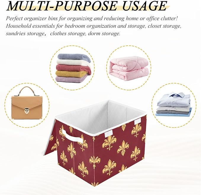 Graffiti Mardi Gras Logo Pattern Foldable Storage Baskets Fabric Boxes with Handle Organizers with Flip-Top Lids Storage Bins for Home Bedroom Office