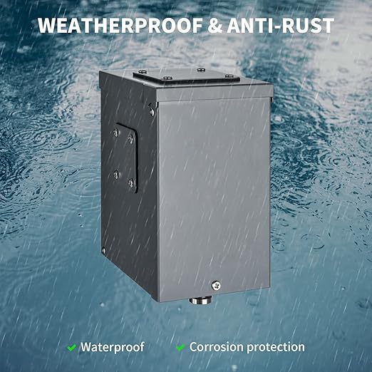30 Amp Power Inlet Box Briidea NEMA 3R Generator Inlet Box with 5 Preserved Holes NEMA L14-30P 125/250 Volt 7500 Watts Generator Transfer Switch Weatherproof for Outdoor Use