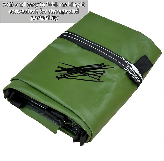 Heavy-Duty 10Ft Construction Chute Section with 12 Load-Bearing Cable TiesExtra Thick Double-Layer Material Trash ChuteMulti Connect Debris Chute for Removal of Construction Waste