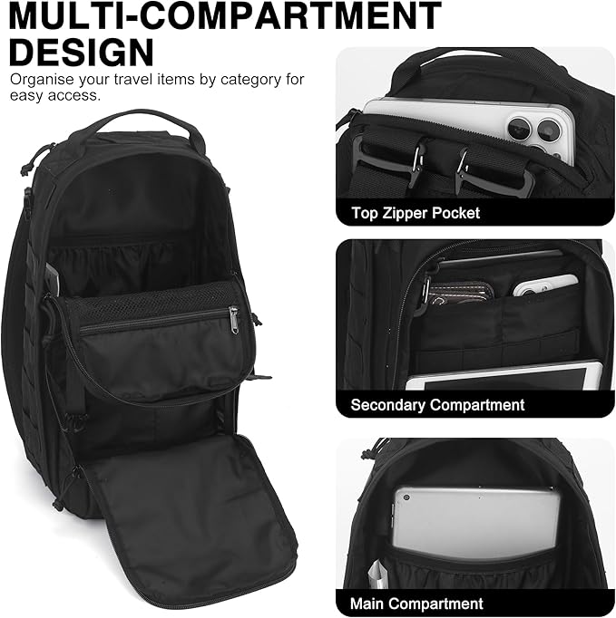 Mardingtop Small Tactical BackpackMolle Military Rucksack Daypack for Backpacking Camping Hiking Traveling18L Backpack