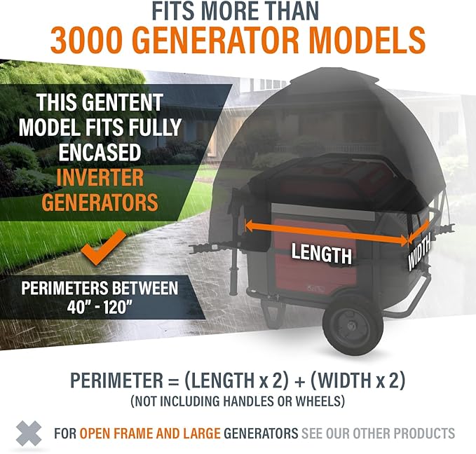 GenTent Inverter Running Cover – Generator Tent for Fully Encased Inverters (Tan Original - Standard)