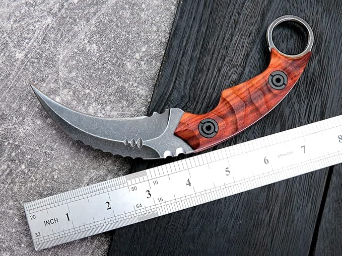 Ccanku C1691 Fixed Blade Knife D2 Steel G10 Handle 4 InchesOutdoor Survival Claw Teeth KnifeCamping EDC Tools Kydex Sheaths … …