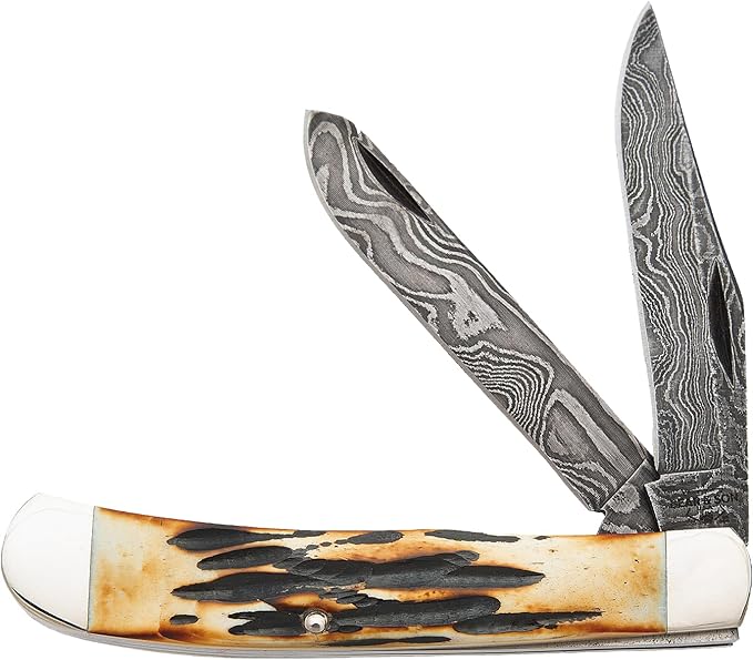BEAR &amp SON - MANUAL - 3.25 - Clip Point Spey - 440 Stainless Steel - Stag Bone - High Carbon Stainless Steel - 554