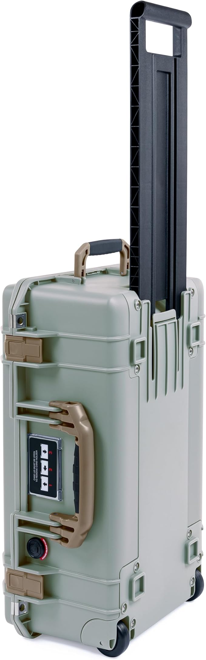 Pelican Air 1535 Carry-On Sage Green - Medium Size Waterproof Case with TrekPak Kit &amp Combo Lid Organizer - Dark Desert Dirt Handles &amp Latches