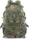 Lawaia Military Tactical Backpack for Men - Large Capacity Night Reflective Strip Ideal for Camping and Work (green cp1)