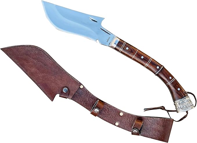 Handmade Forged Viking Axe with Etching on the Handle with Leather Case Custom Rose Wood Handle Carbon Steel - Veteran Camping Hatchet